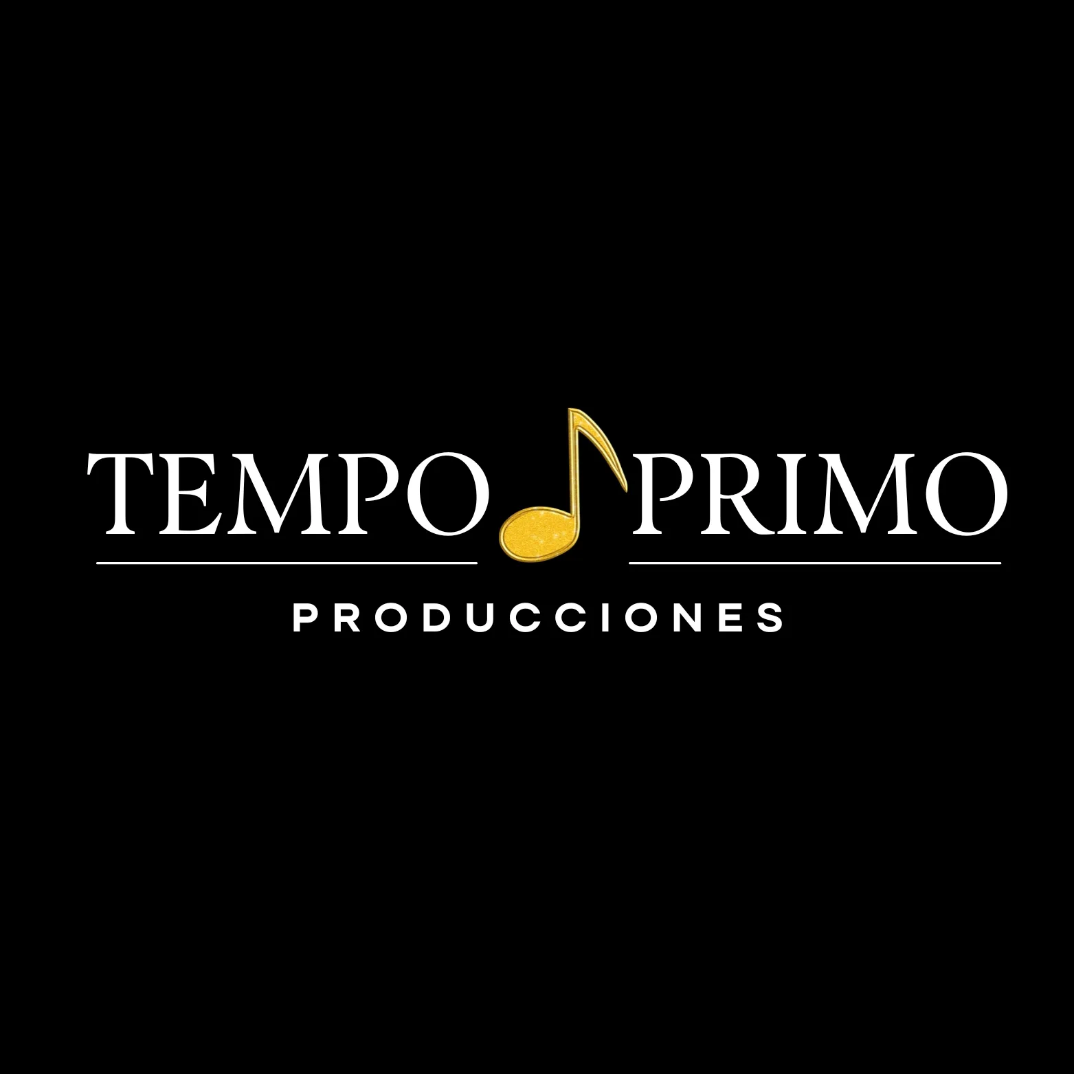 Logo de Tempo Primo Producciones sobre una imagen de un escenario de ópera
